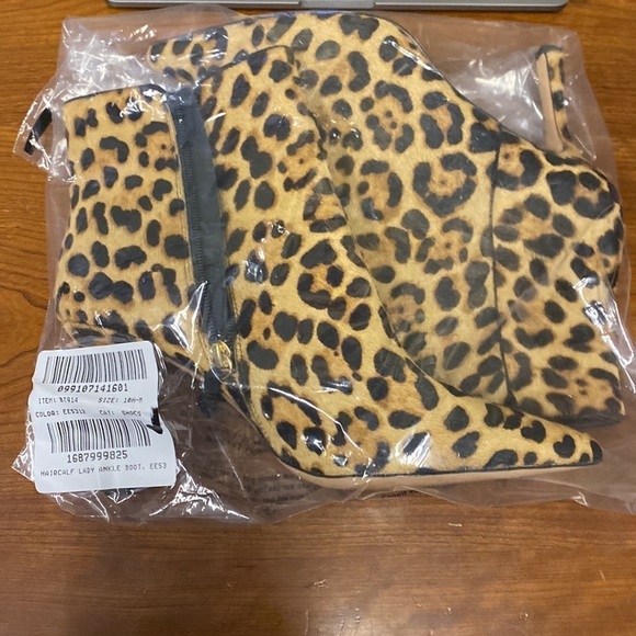 J Crew Pointed-toe ankle boots in leopard calf hair BT914 - Picture 4 of 5